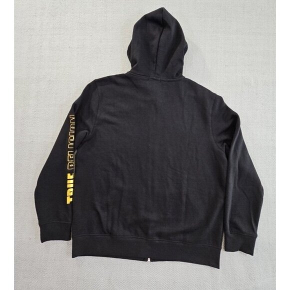True Religion Full Zip Hoodie Men's XL NWT Black Long Sleeve Gold Sleeve - Picture 7 of 15